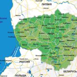 Паланга на карте Литвы